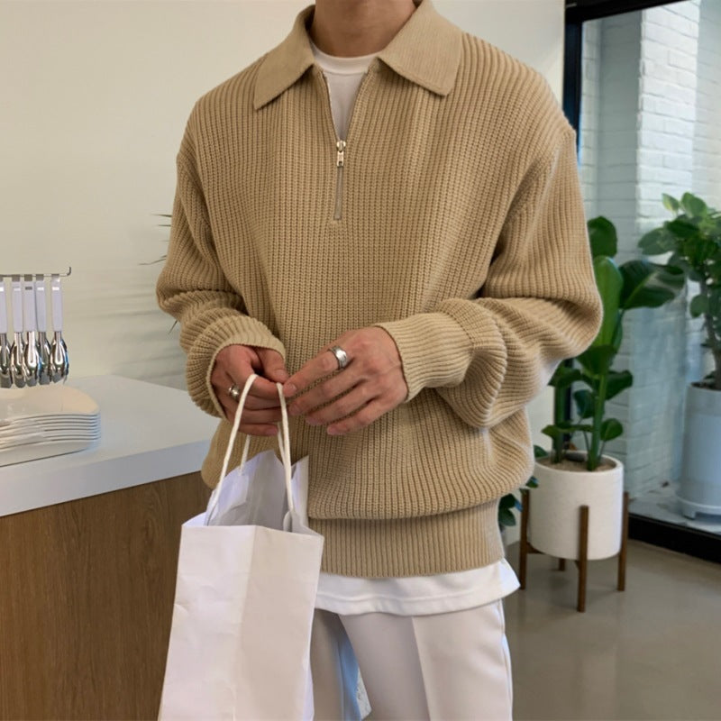 Men's Knitted Zip Sweater 4