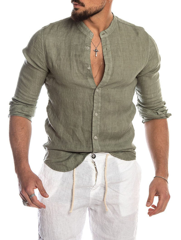 Men's Classic-Collar Casual Shirt 2