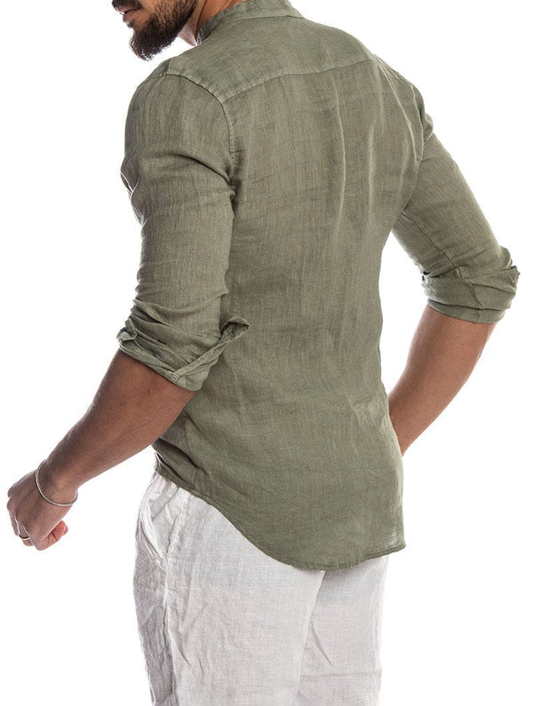 Men's Classic-Collar Casual Shirt 3