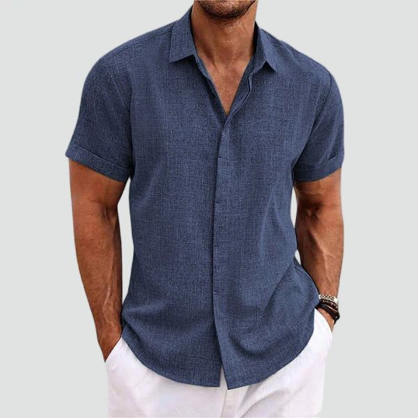 Men's Short-Sleeve Linen Shirt 2