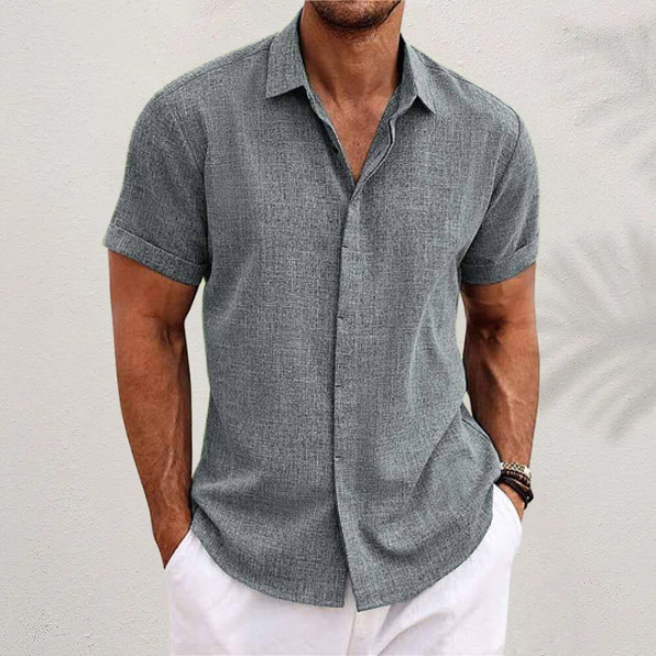 Men's Short-Sleeve Linen Shirt 6