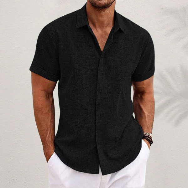 Men's Short-Sleeve Linen Shirt 8