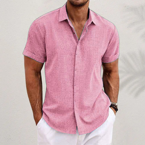 Men's Short-Sleeve Linen Shirt 9