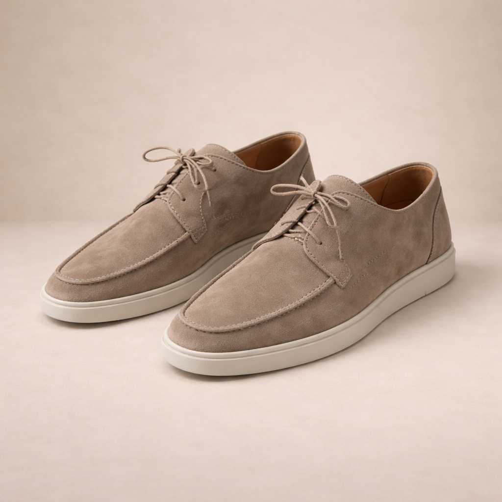 Men's Suede Lace-Up Loafers 1