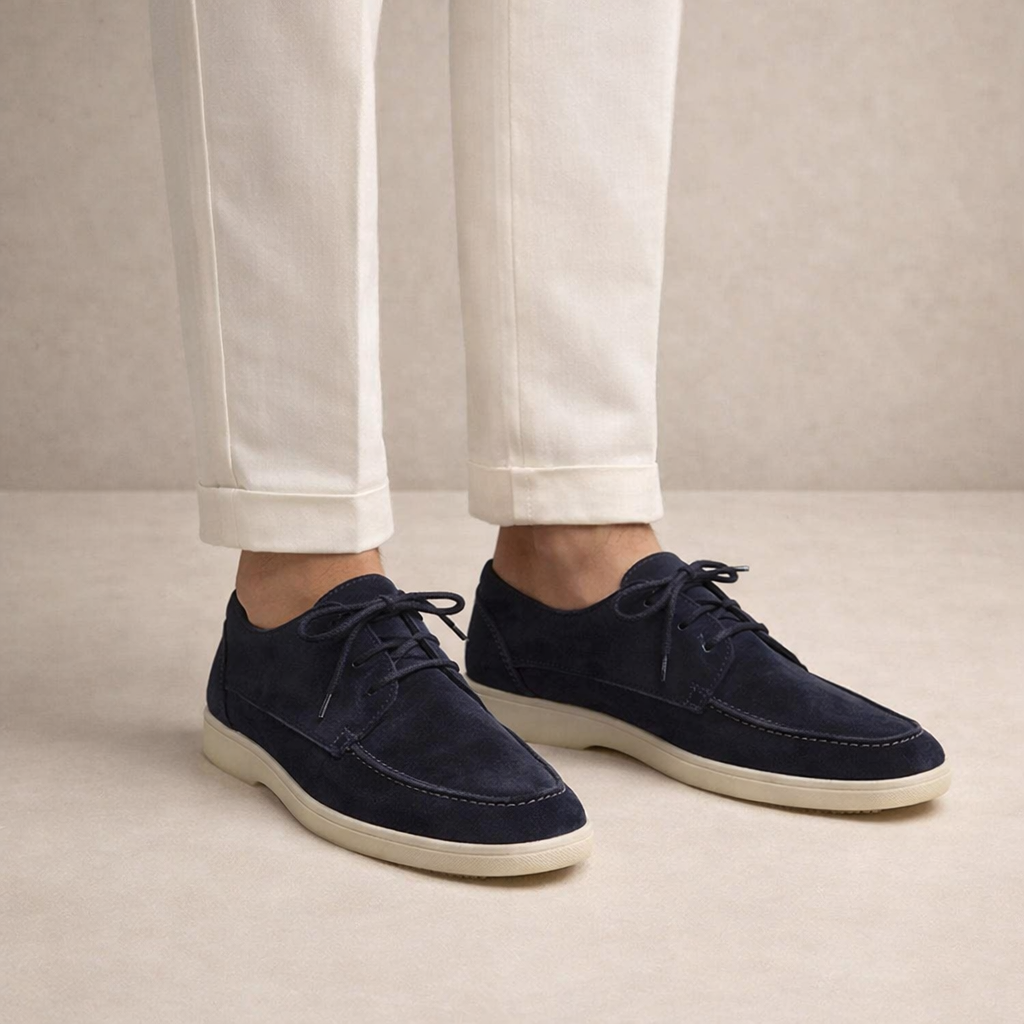 Men's Suede Lace-Up Loafers 4